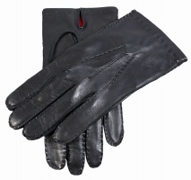 Dents - Kingston mens red silk lined hairsheep leather gloves